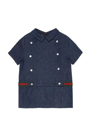 Web Stripe denim dress GUCCI KIDS | 773489XDCTV4759